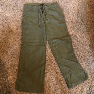 Olive Linen Pants